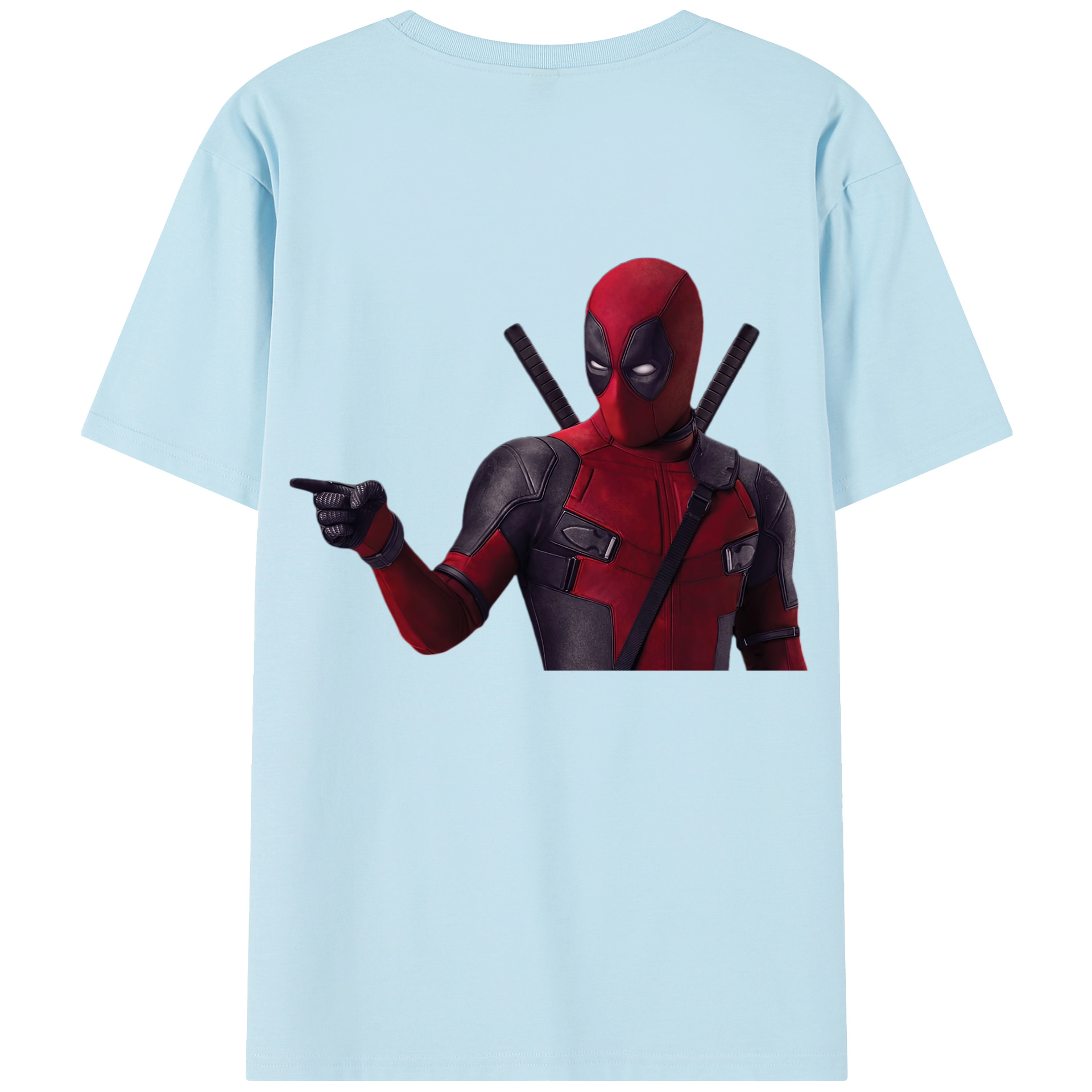 （画像用） Deadpool デッドプール 綿100％半袖Tシャツ（背面プリント）